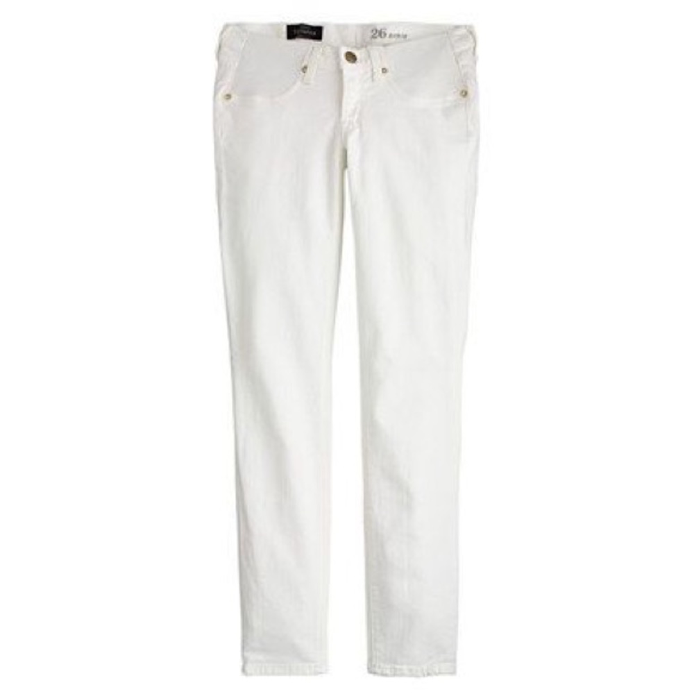J.Crew Maternity pull-on toothpick jean in white